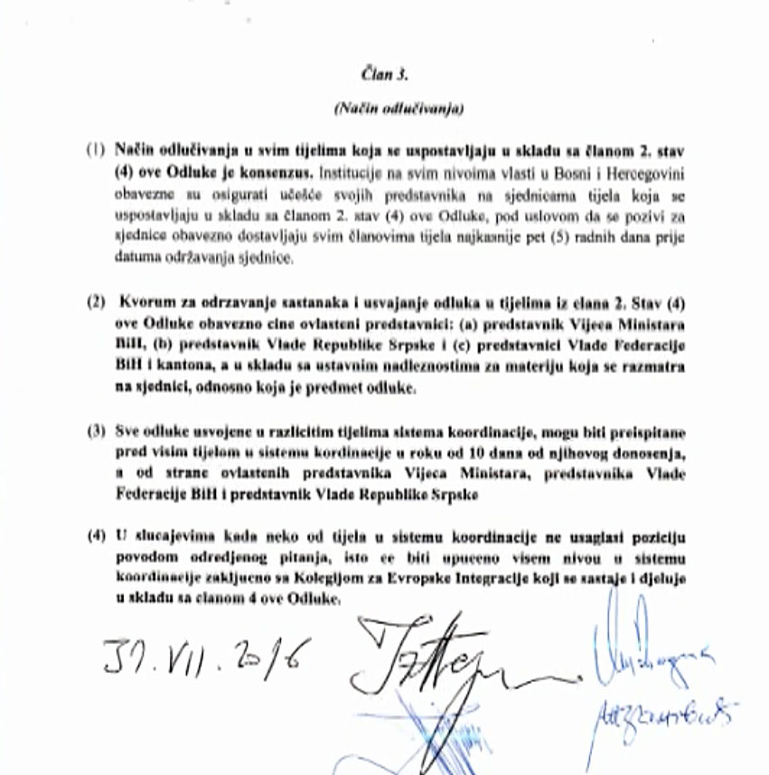 Механизам координације потписан у Источном Сарајеву