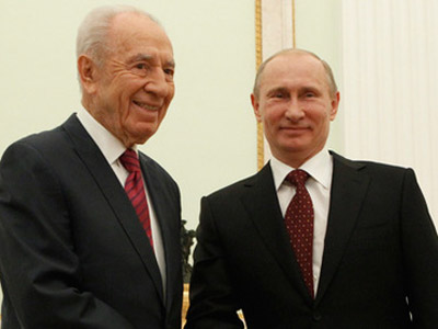 Шимон Перес и Владимир Путин - Фото: AFP