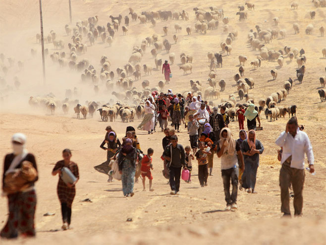 Језиди бјеже пред снагама ИСИЛ-а - Фото: REUTERS