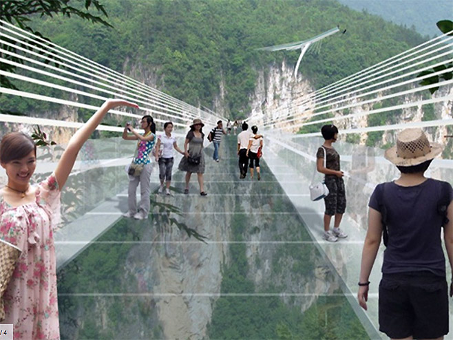 Кинези граде стаклени мост (Фото: Haimdotan.com) - 
