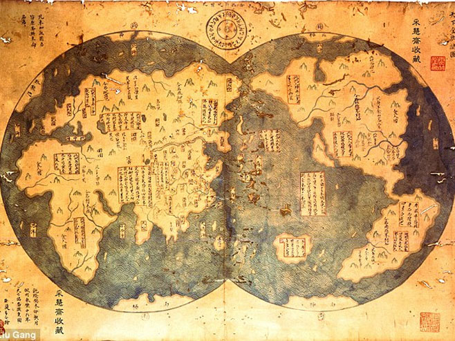 Спорна карта свијета морепловца Џенг Хеа (Фото: Liu Gang) - 
