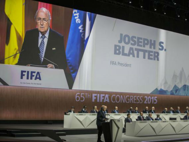 Сеп Блатер на 65. Конгресу ФИФА-е - Фото: AP