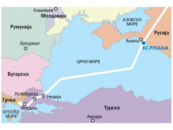 Мапа Турског тока - Фото: Screenshot