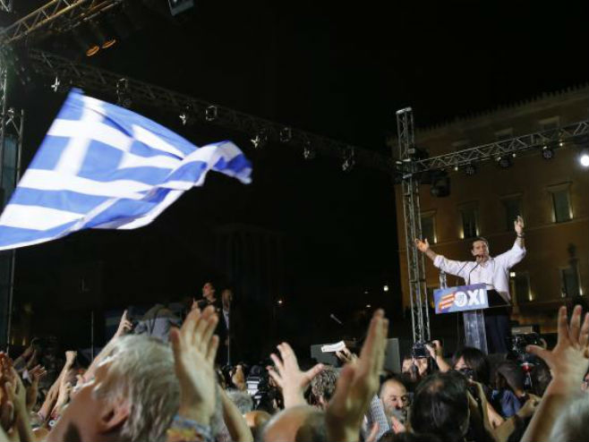 Ципрас на скупу у Атини - Фото: AP
