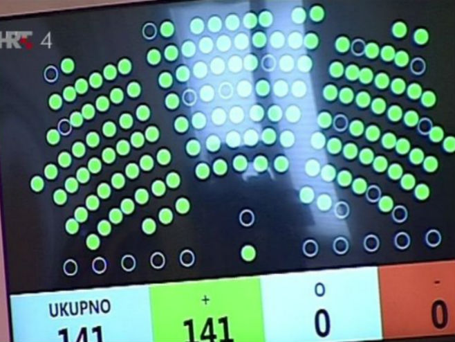 Гласање у хрватском Сабору - Фото: Screenshot