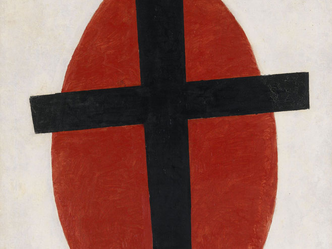 Слика "Мистични супрематизам (Црни крст на црвеном овалу)" (Фото: commons.wikimedia.org) - 