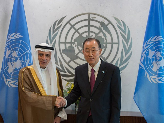 Саудијски министар и генерални секретар УН-а Бан Ки Мун - Фото: Beta/AP