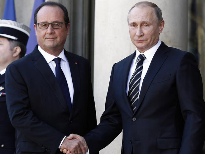 Франсоа Оланд и Владимир Путин - Фото: Getty Images