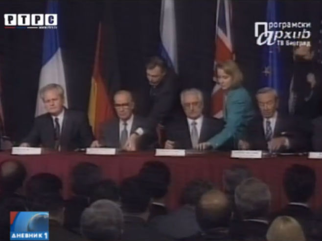 Потписивање Дејтоснког споразума - Фото: Screenshot