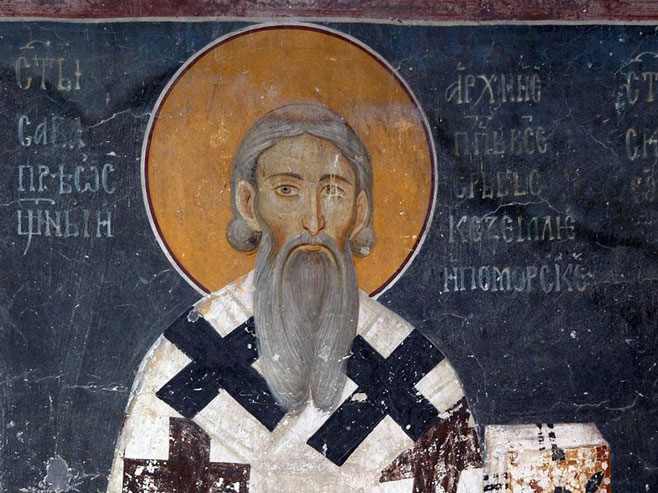 Sveti Sava - Freska iz manastira Studenica - Foto: Wikipedia