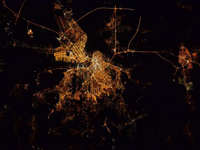 Београд из свемира (Фото: Tim Kopra/NASA) - 