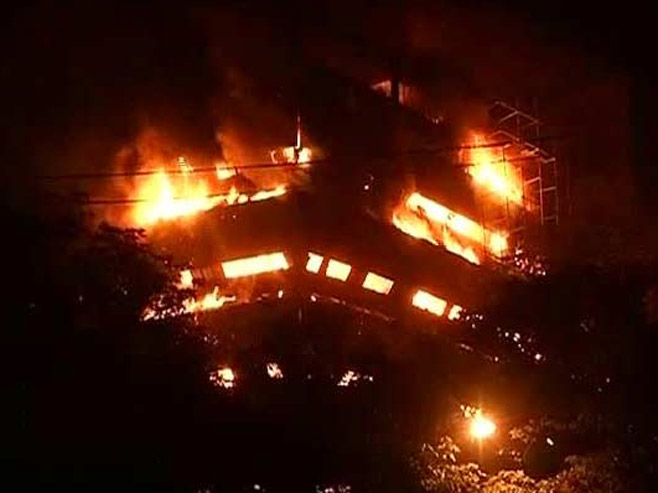 Изгорјела зграда природњачког музеја у Њу Делхију - Фото: Screenshot