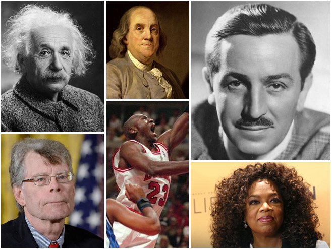 А. Ајнштајн, Б. Френклин, В. Дизни, С. Кинг, М. Џордан, О. Винфри... - 