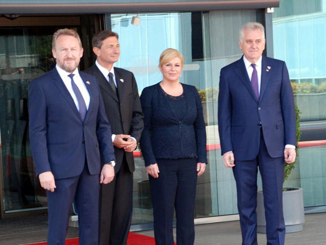 Bakir Izetbegović, Boris Pahor, Kolinda Grabar Kitarović i Tomislav Nikolić (Foto: Srna)
