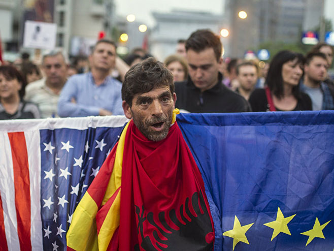 Македонија - окупљања - Фото: AFP