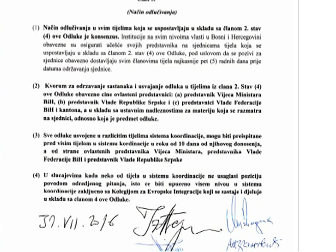 Механизам координације потписан у Источном Сарајеву - Фото: РТРС