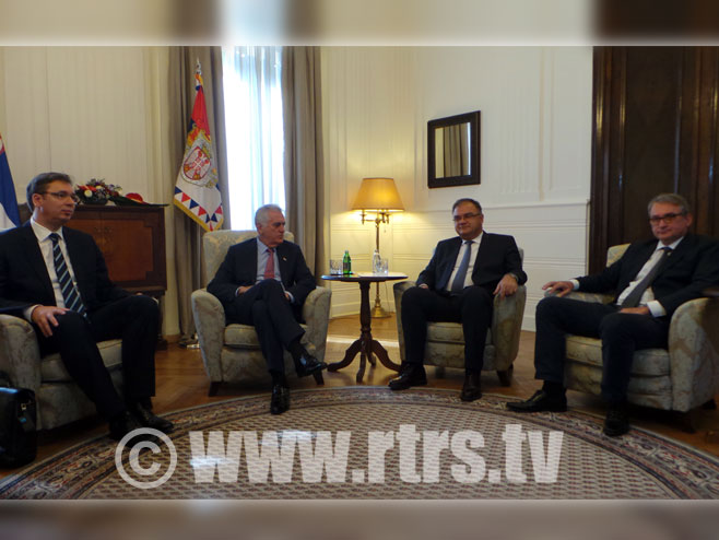 Sastanak predstavnika Srpske i Srbije u Beogradu (Foto: RTRS)