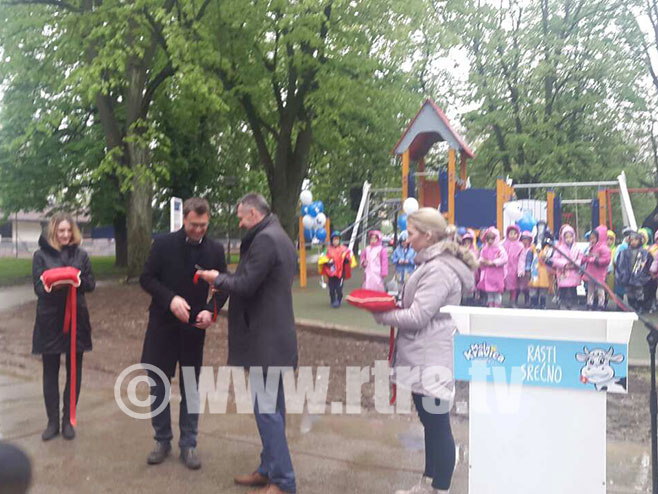 Отварање дјечијег игралишта у Парку Младен Стојановић - Фото: РТРС
