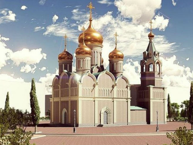 Изглед руско-српског храма који ће бити изграђен у Бањалуци (Фото: Pravoslavlje.ru) - 