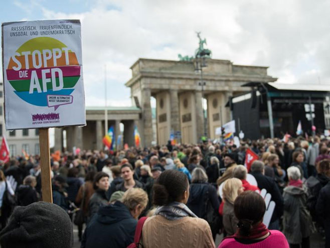 Берлин - Протести против десничара - Фото: AFP