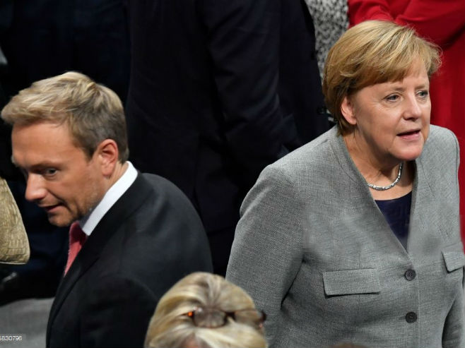 Ангела Меркел и лидер ФДП Кристијан Лиднер - Фото: Getty Images