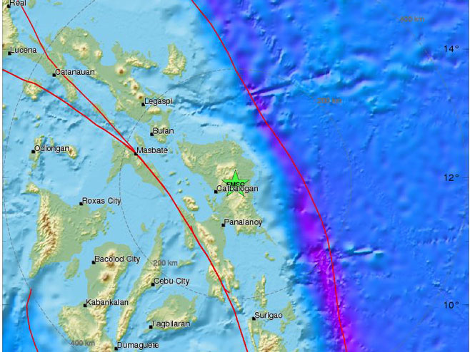 Земљотрес код Филипина (Фото: www.emsc-csem.org) - 