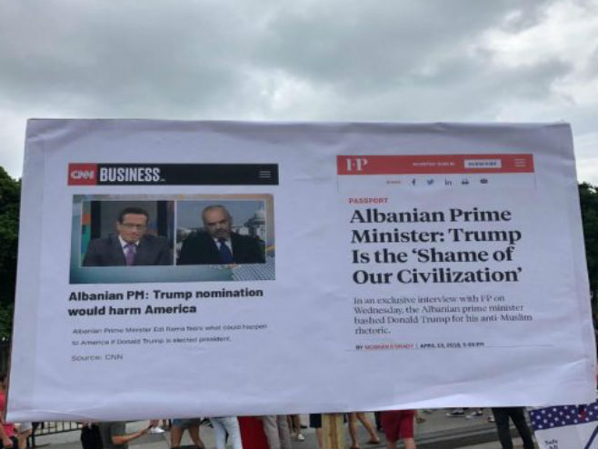 Албанци протестовали у Вашингтону против Раме (Фото: Albanian Daily News) - 