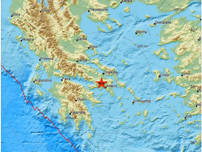 Земљотреси код Атине (Фото: www.emsc-csem.org) - 