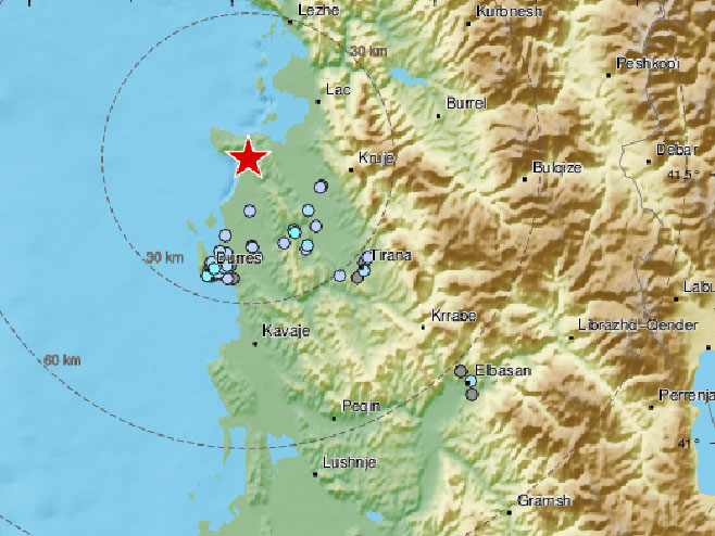 Земљотрес у Албанији (Фото: EMSC) - 