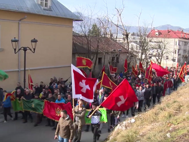 Цетиње: Црногорски националисти у литији - Фото: Screenshot/YouTube