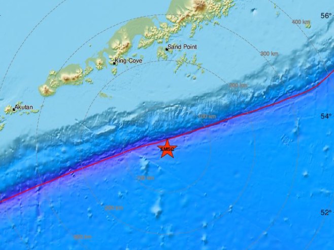 Земљотрес код Аљаске (фото:EMSC) - 