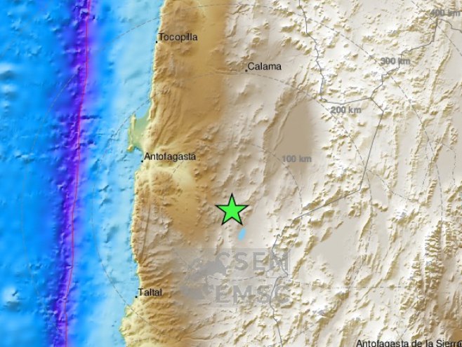 Земљотрес у Чилеу (фото:EMSC@LastQuake) - 