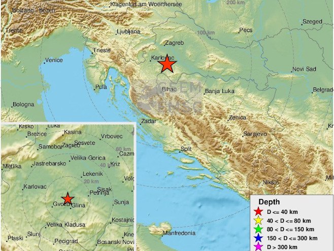 Земљотрес у Хрватској (Фото:twitter.com/LastQuake) - 