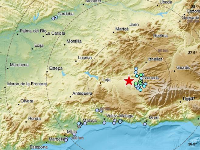 Земљотрес у Шпанији (Фото: EMSC) - 
