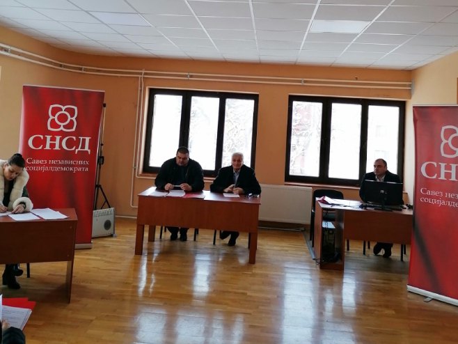 Изборна сједница Општинског одбора СНСД, Гламоч - Фото: РТРС