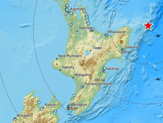 Земљотрес на Новом Зеланду (Фото: EMSC) - 
