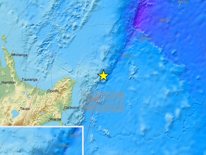 Земљотрес - Нови Зеланд (фото:EMSC) - 