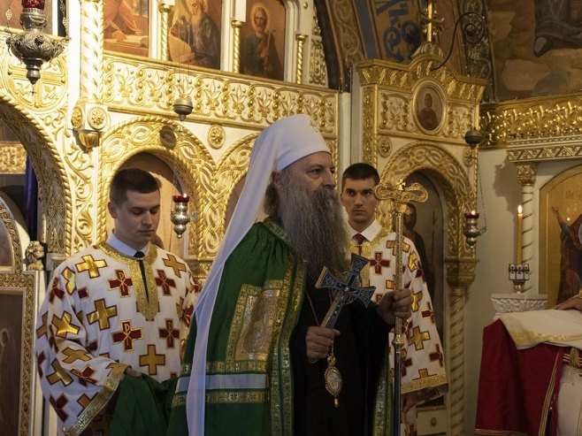 Патријарх Порфирије на Велики четвртак богослужио у цркви Ружици (фото: spc.rs) - 