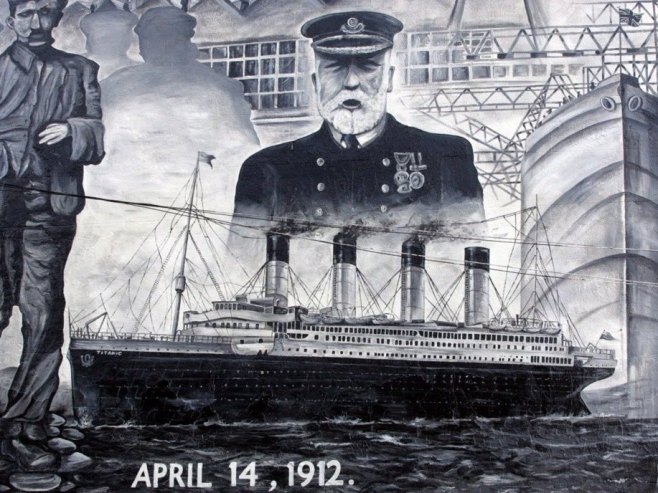 Мурал капетана Титаника (Фото: EPA/PAUL MCERLANE/илустрација) - 