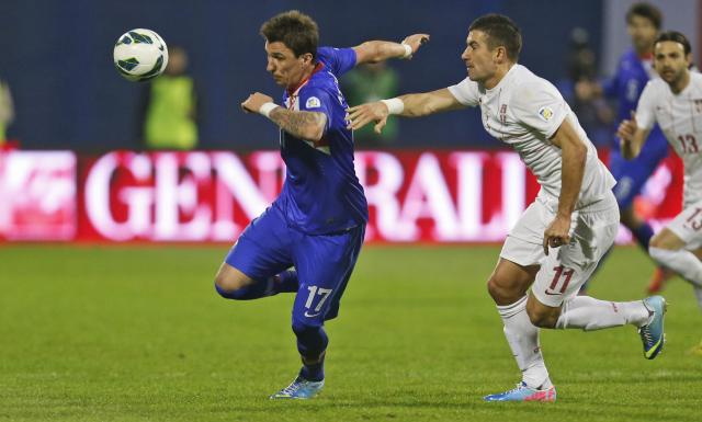 Фудбалска репрезентација Србије изгубила је од селекције Хрватске са 2:0 у утакмици А групе квалификација за Свјетско првенство 2014. године..