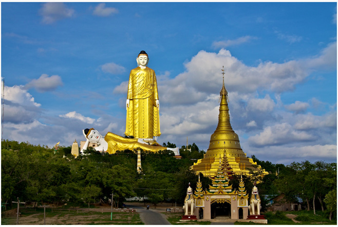 DŽinovska statua Bude, brdo Po Kuang, Mjanmar, 116 metara visine (Foto: Wikipedia)