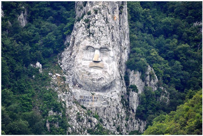 Decebal, posljednji kralj Dačana, u blizina grada Orsova, Rumunija, 40 metara visine
