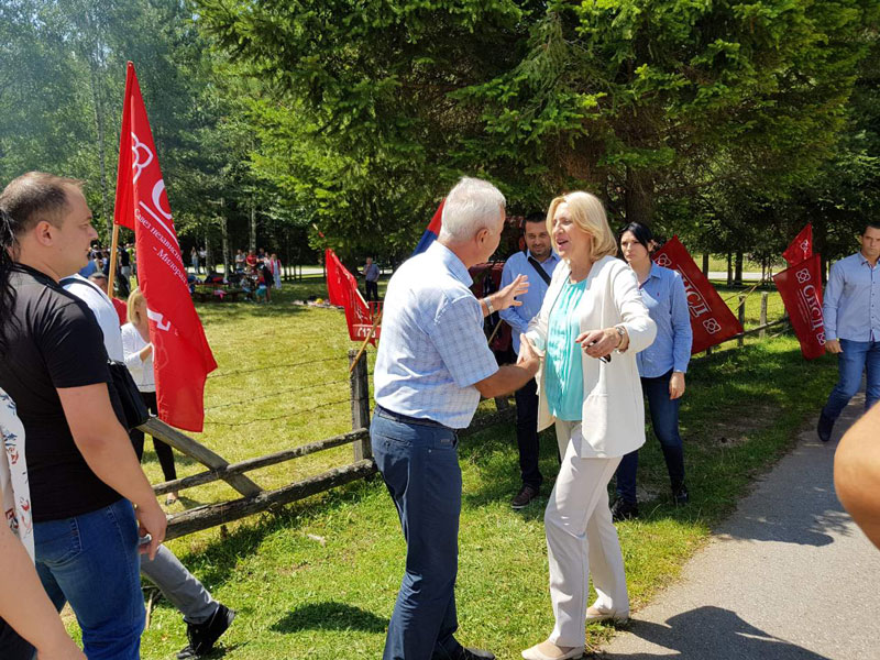 Цвијановићева на регионалној смотри Младих социјалдемократа на Сјемећу код Рогатице