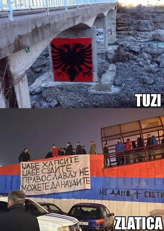Trobojka i crni dvoglavi orao (Foto: Novosti/Fejsbuk) 