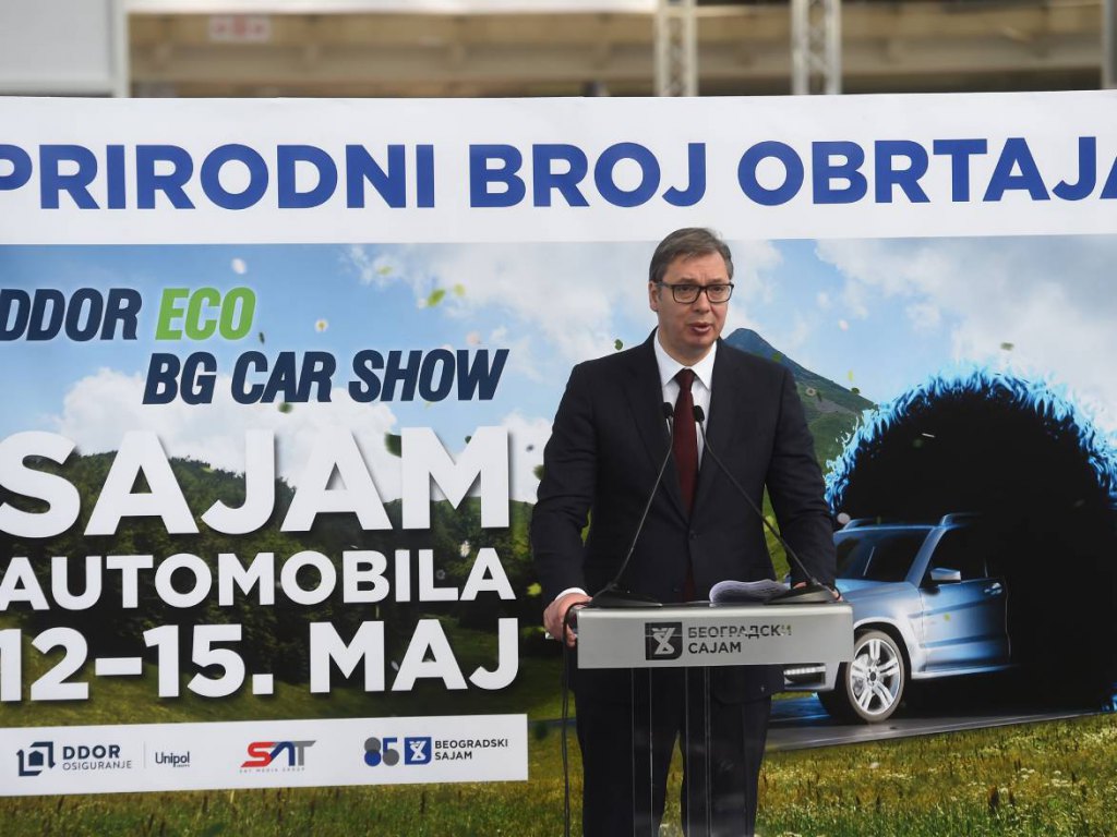 Aleksandar Vučić na otvaranju Sajma automobila u Beogradu (Foto: TANJUG/ STRAHINJA ACIMOVIC) 