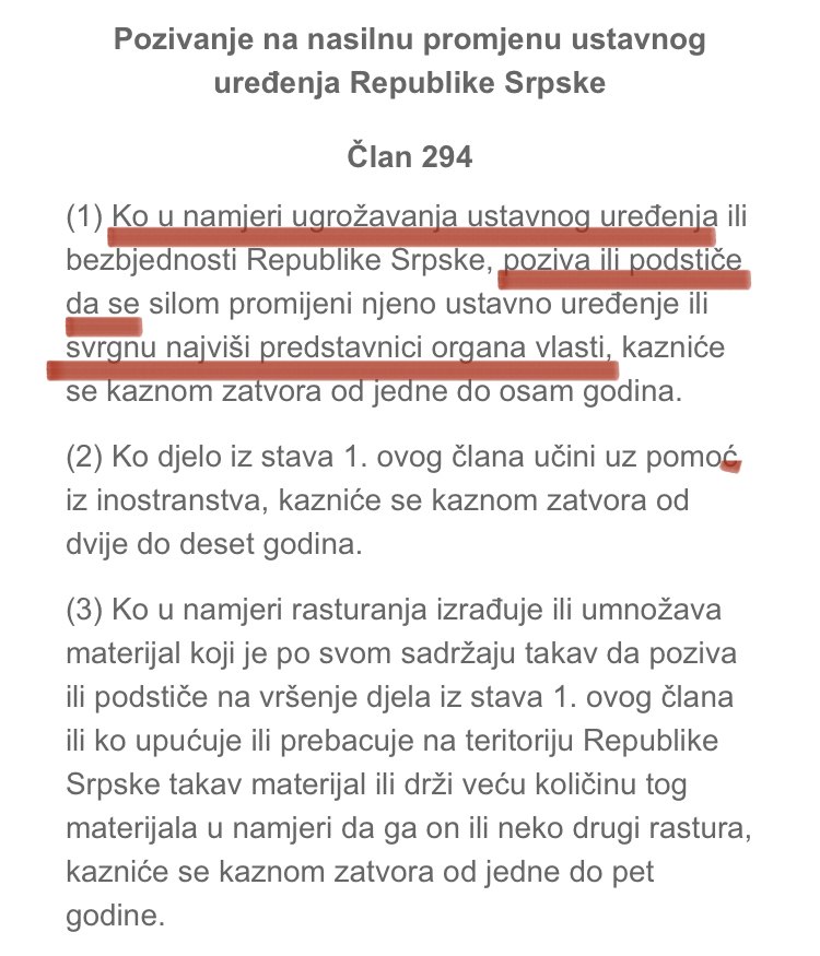Član 294 Krivičnog zakonika Srpske (Foto: RTRS)