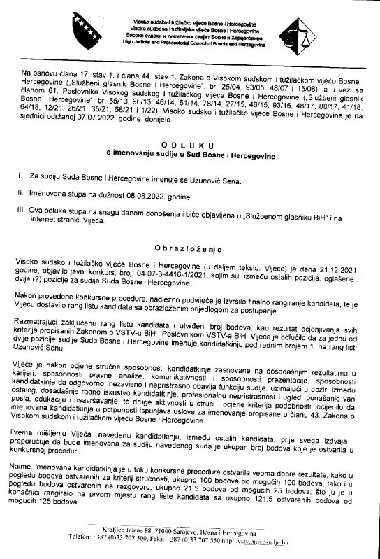 Одговор ВСТС-а Сањи Вулић