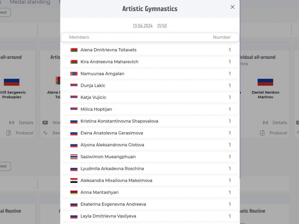 Гимнастика (Фото: bricskazan2024.games/Screenshot) 
