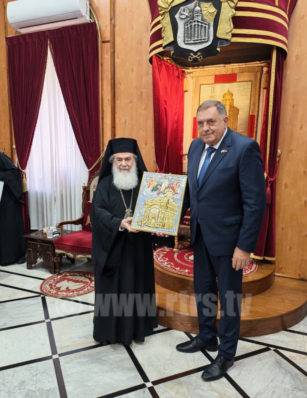 Patrijarh i Dodik (foto: RTRS)
