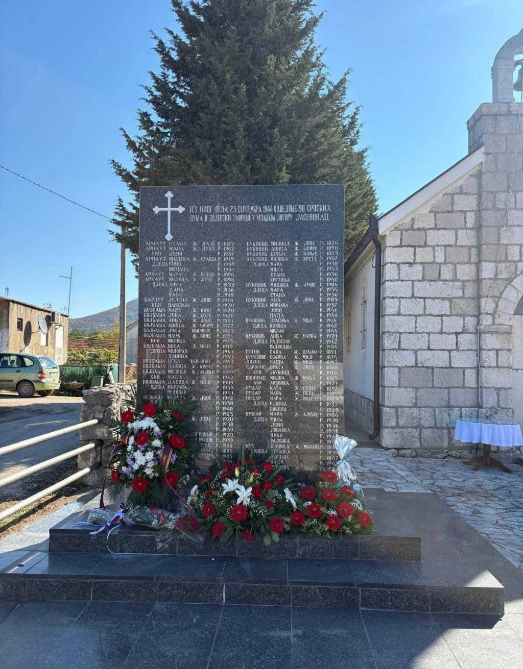 Pomen žrtvama, selo Glušci kod Metkovića (foto: RTRS)